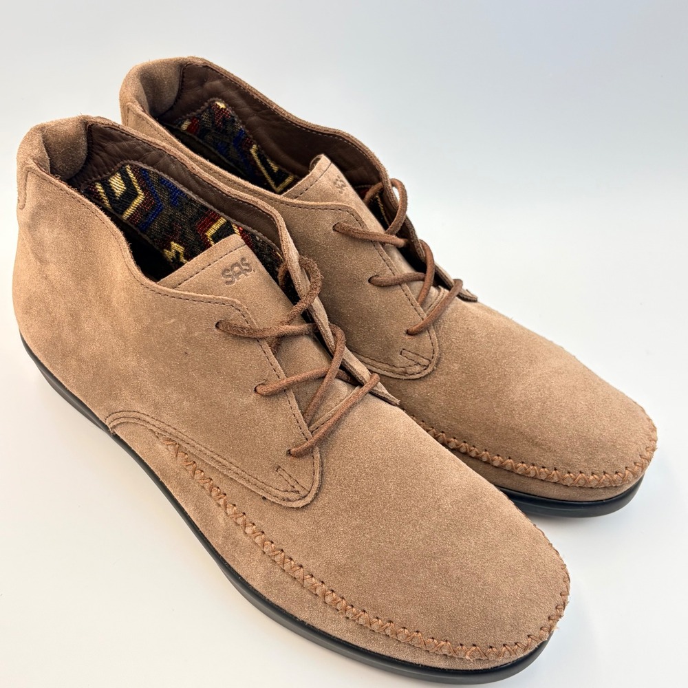 SAS Kich Lace Up Ankle Boots Womens 11M Tripad Comfort Suede Chukka Tan Almond - Picture 10 of 16